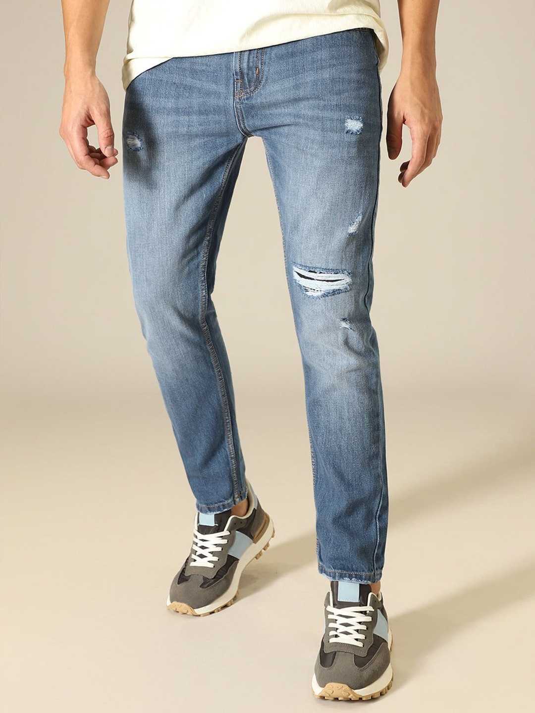 

Banana Club Men Ribbed Fade Slim Fit Jeans, Blue