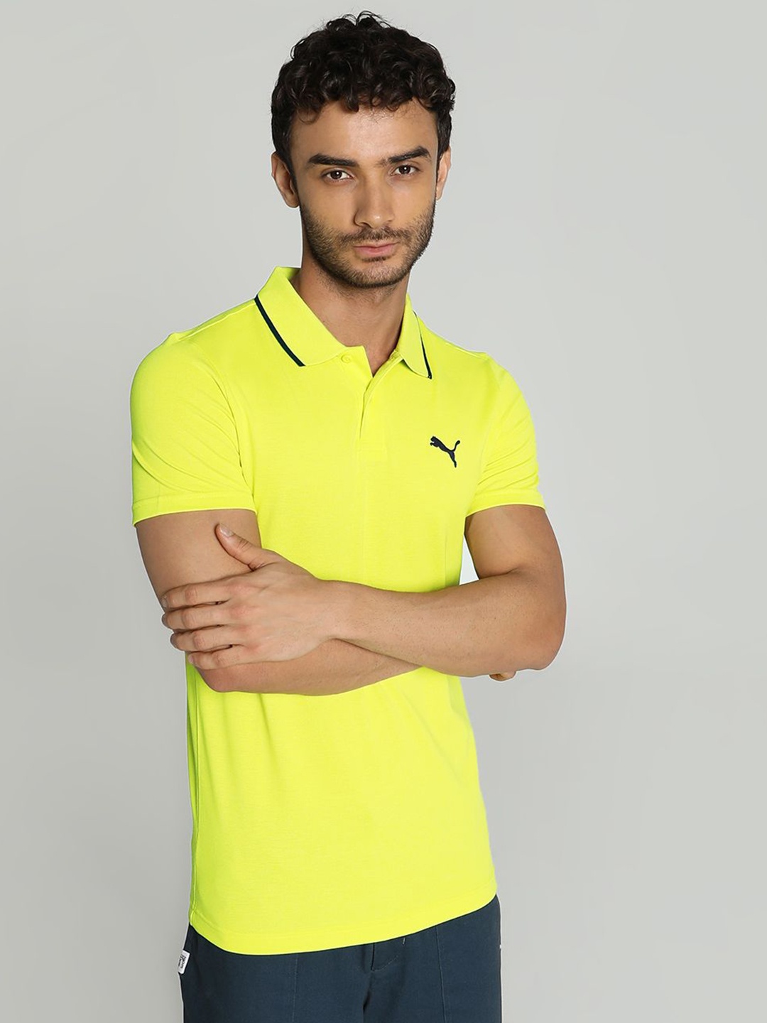

Puma Collar Tipping Men's Slim Fit Polo, Yellow