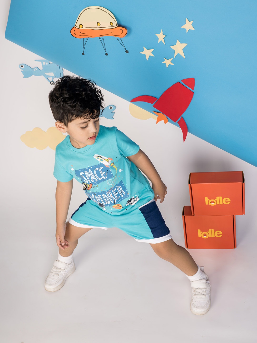 

Totle Boys Colourblocked Technology Shorts, Turquoise blue