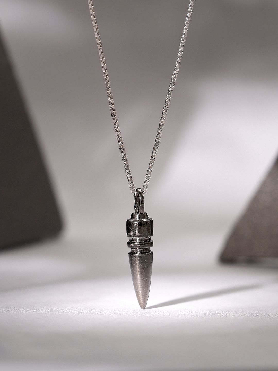 

GIVA Rhodium-Plated Contemporary Pendants with Chains, Silver