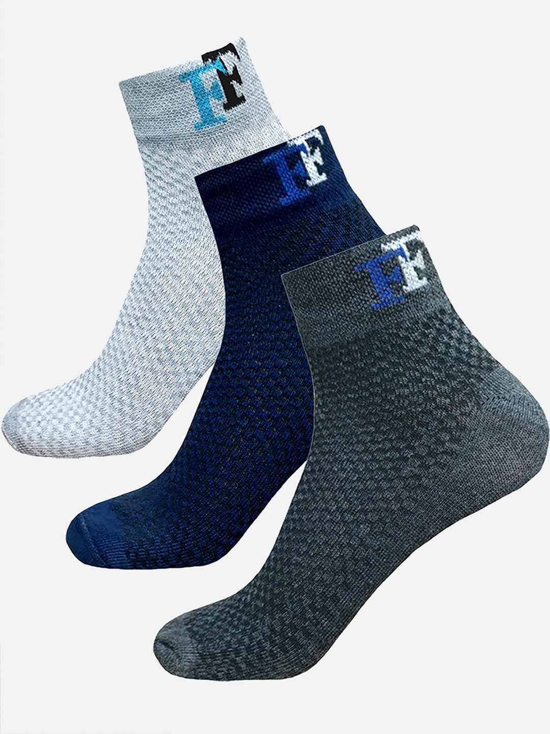 

StyFun Men Pack Of 3 Running Socks, Grey