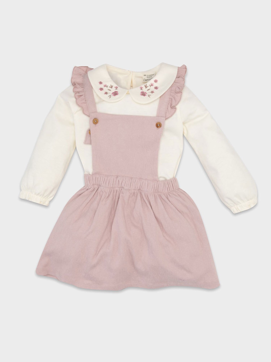 

DeFacto Girls Cotton Pinafore Dress, Pink