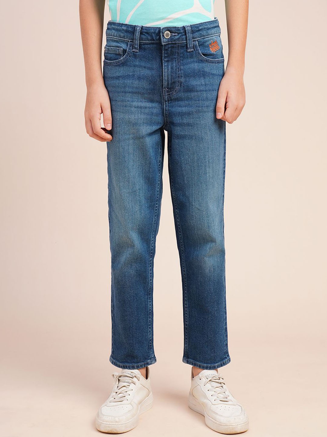 

Jack & Jones Junior Boys Straight Fit Light Fade Stretchable Jeans, Blue