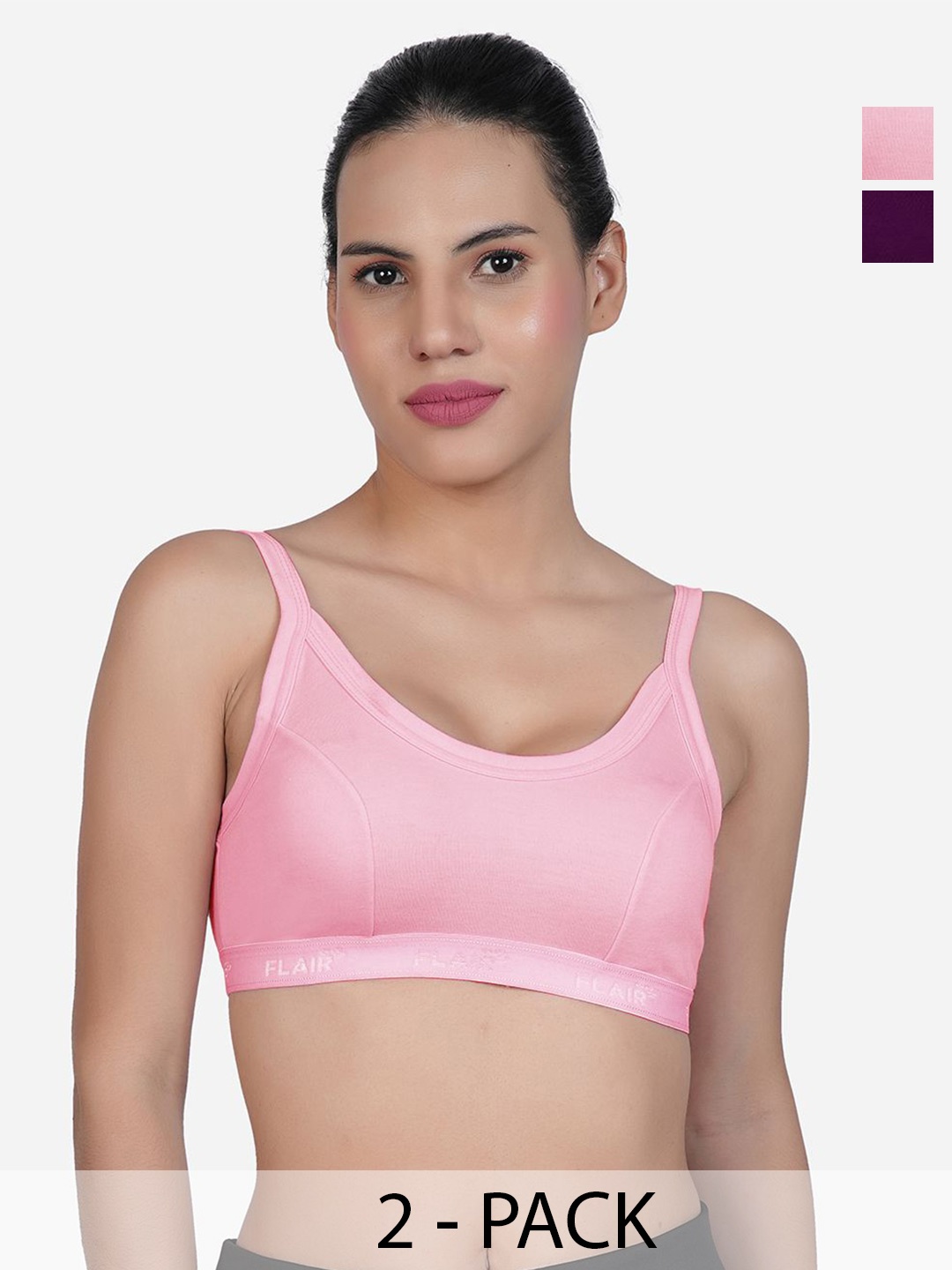 

SHYAM SONS FLAIR Women Workout Cut and Sew Full Coverage Bra, Pink