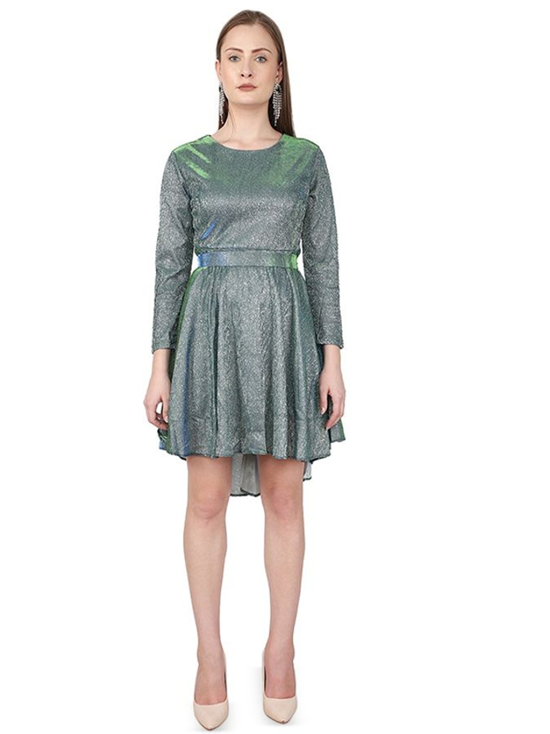 

ALTAIRA Print Fit & Flare Dress, Green