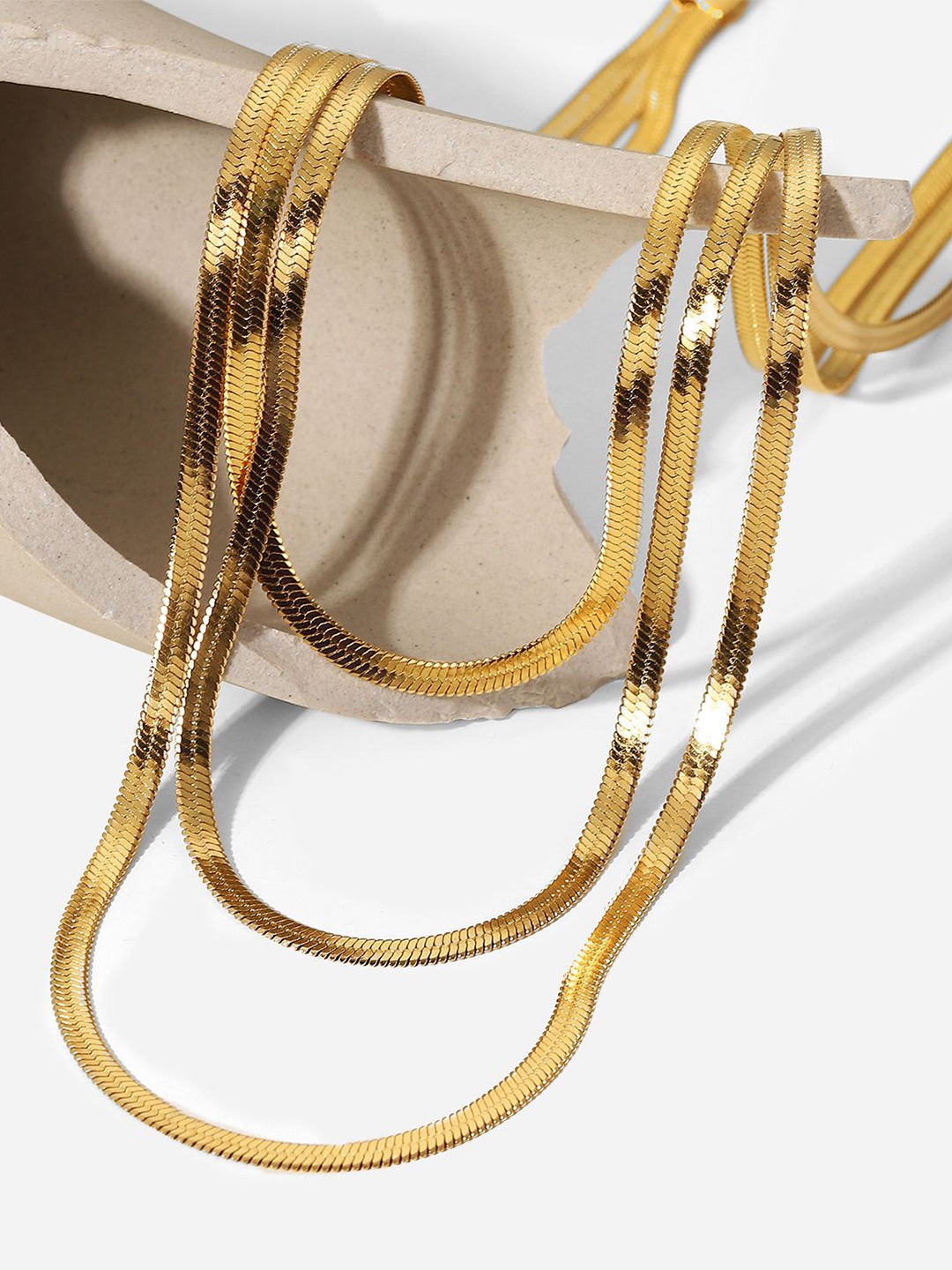 

KAORI BY SHREYA AGARWAL Stainless Steel Gold-Plated Layered Necklace