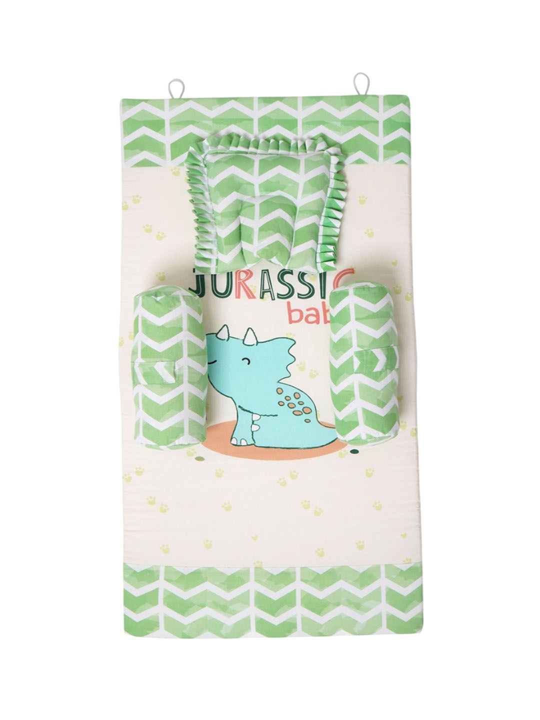

TIDY SLEEP Kids Infant Little Dino Mini Travel Bedding Set, Green