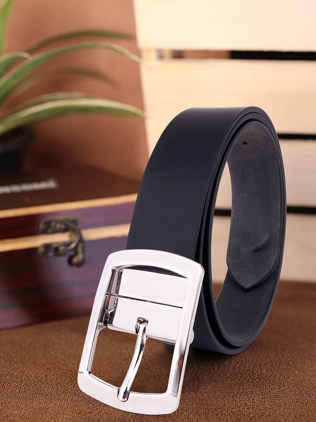 

Provogue Men Leather Belt, Black