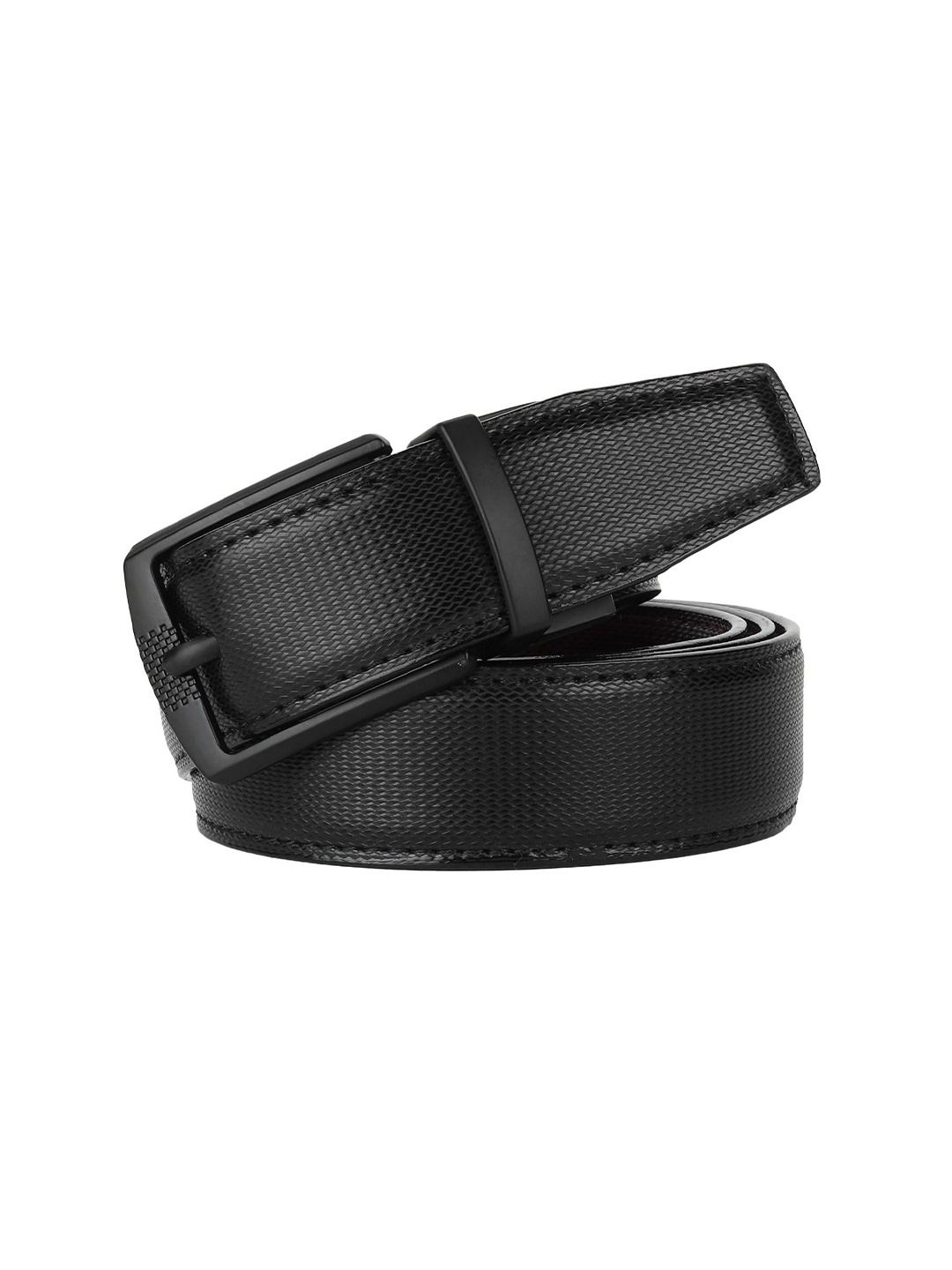

Provogue Men Textured Reversible Formal Belt, Black