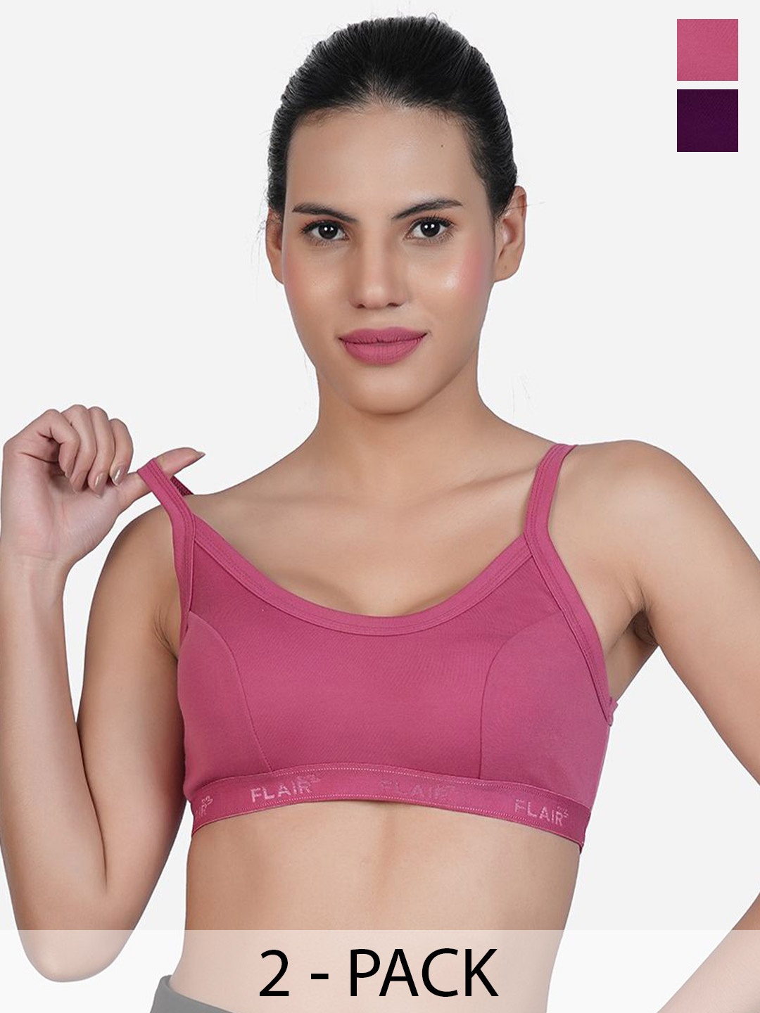 

SHYAM SONS FLAIR Women Pack of 2 Full Coverage Bra, Purple