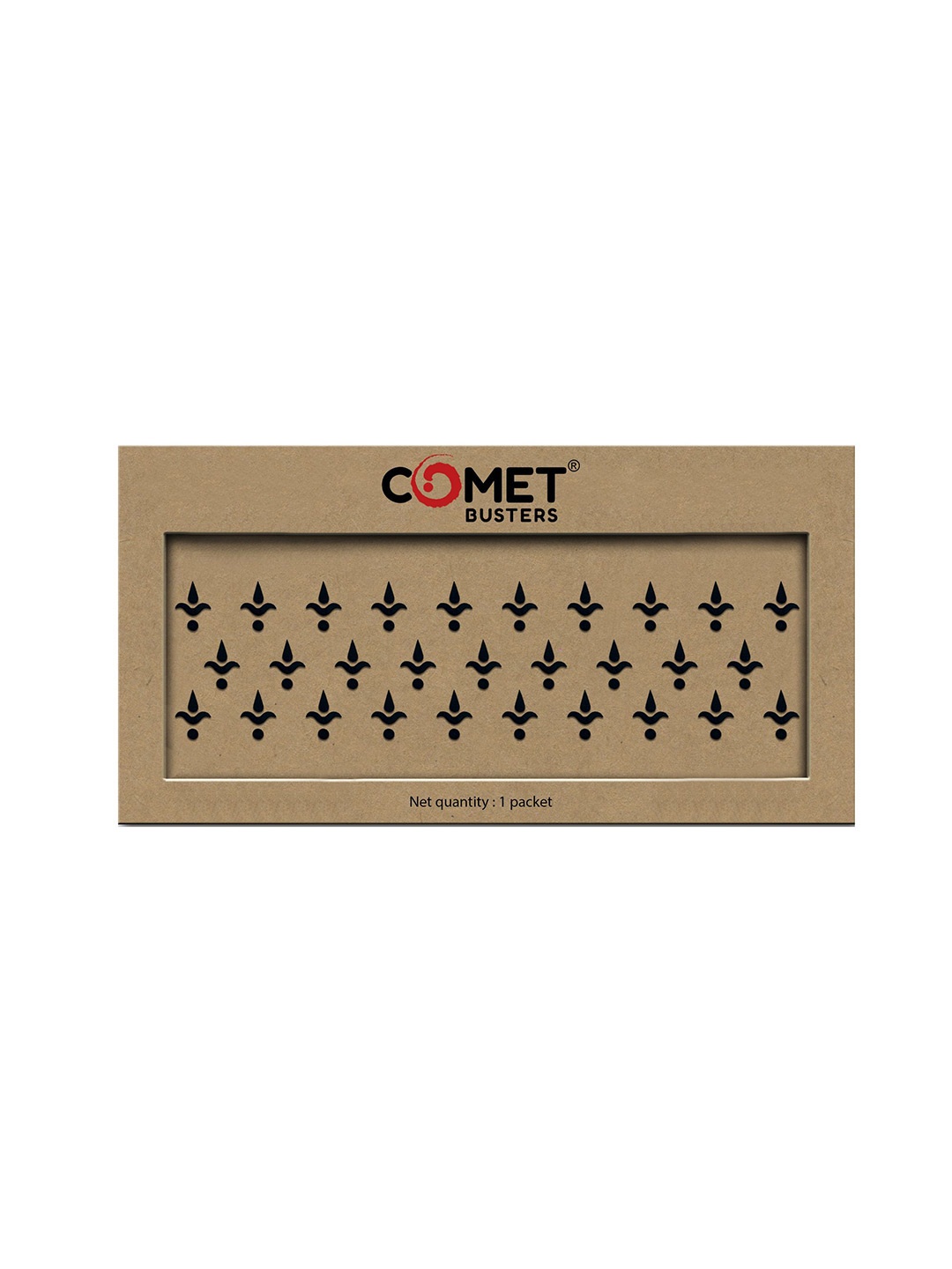 

Comet Busters Beautiful Traditional Designer Bindis - Black