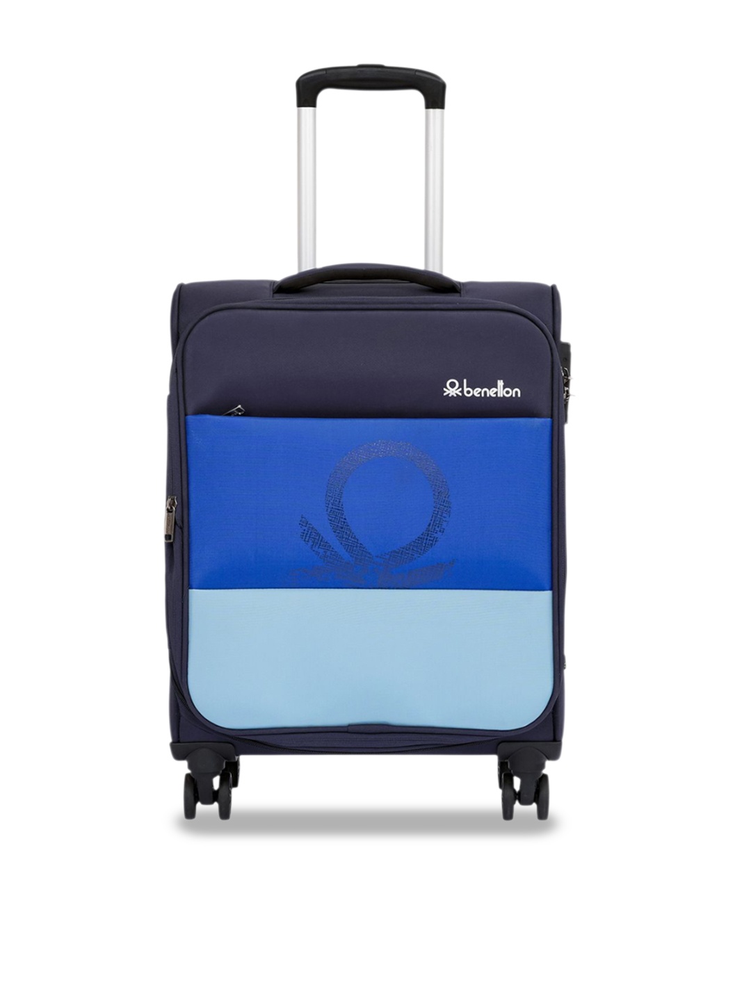 

United Colors of Benetton Archimedes Plus colourblocked Soft-Sided Cabin Trolley Bag 61 L, Navy blue