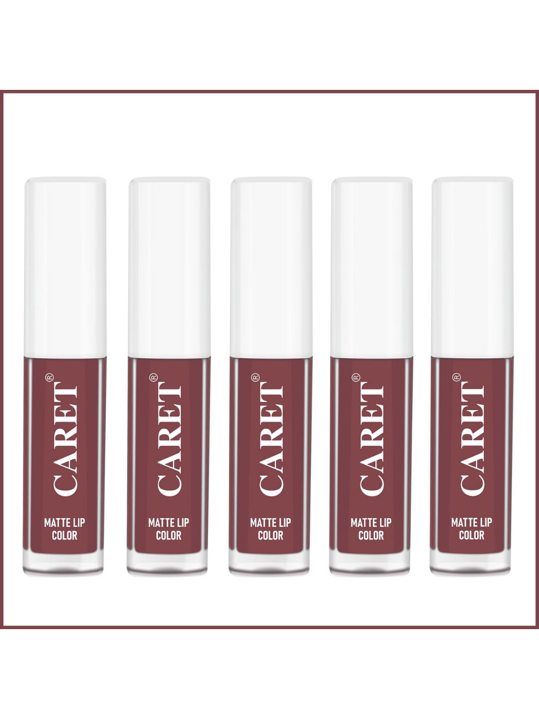 

CARET ORGANIC Set Of 5 Super-Pigmented Matte Lipsticks - 2 ml Each - Brown 1