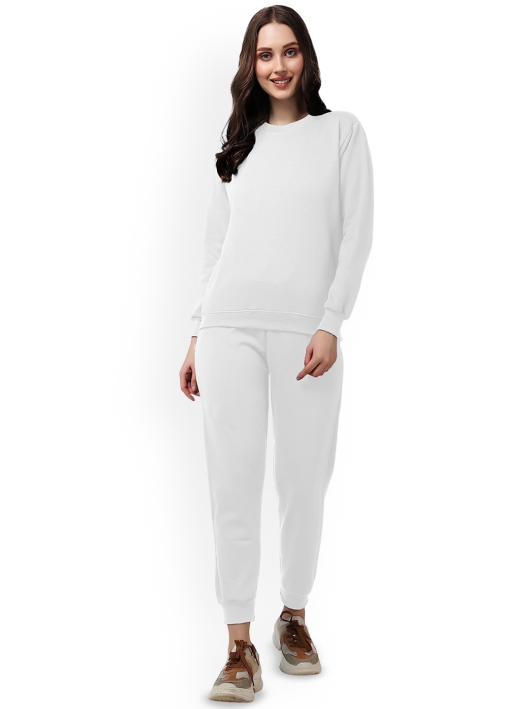 

NOTWILD Women Cotton Tracksuits, White