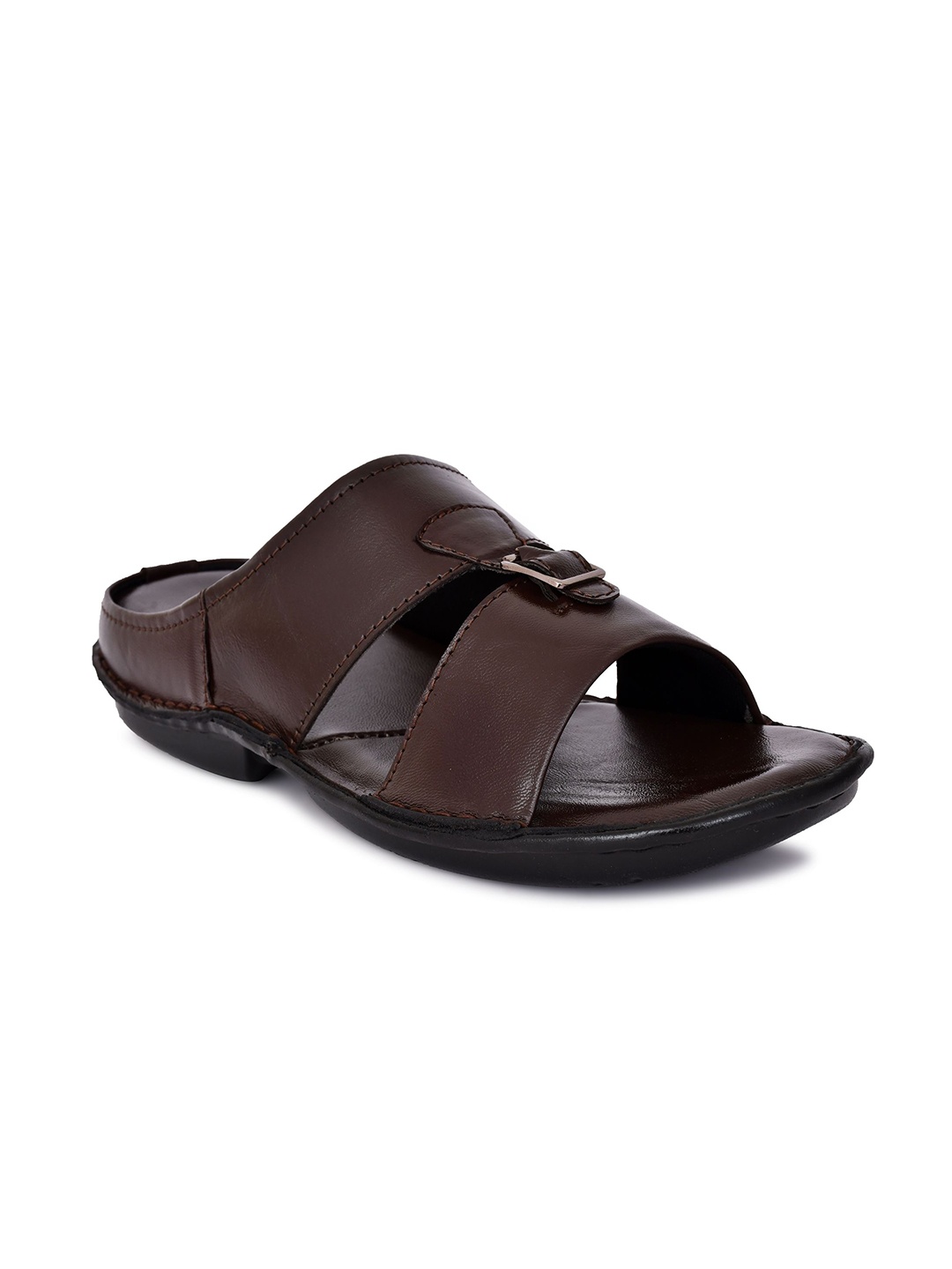

ROYAL CRUZZ Men Leather Comfort Sandals, Brown