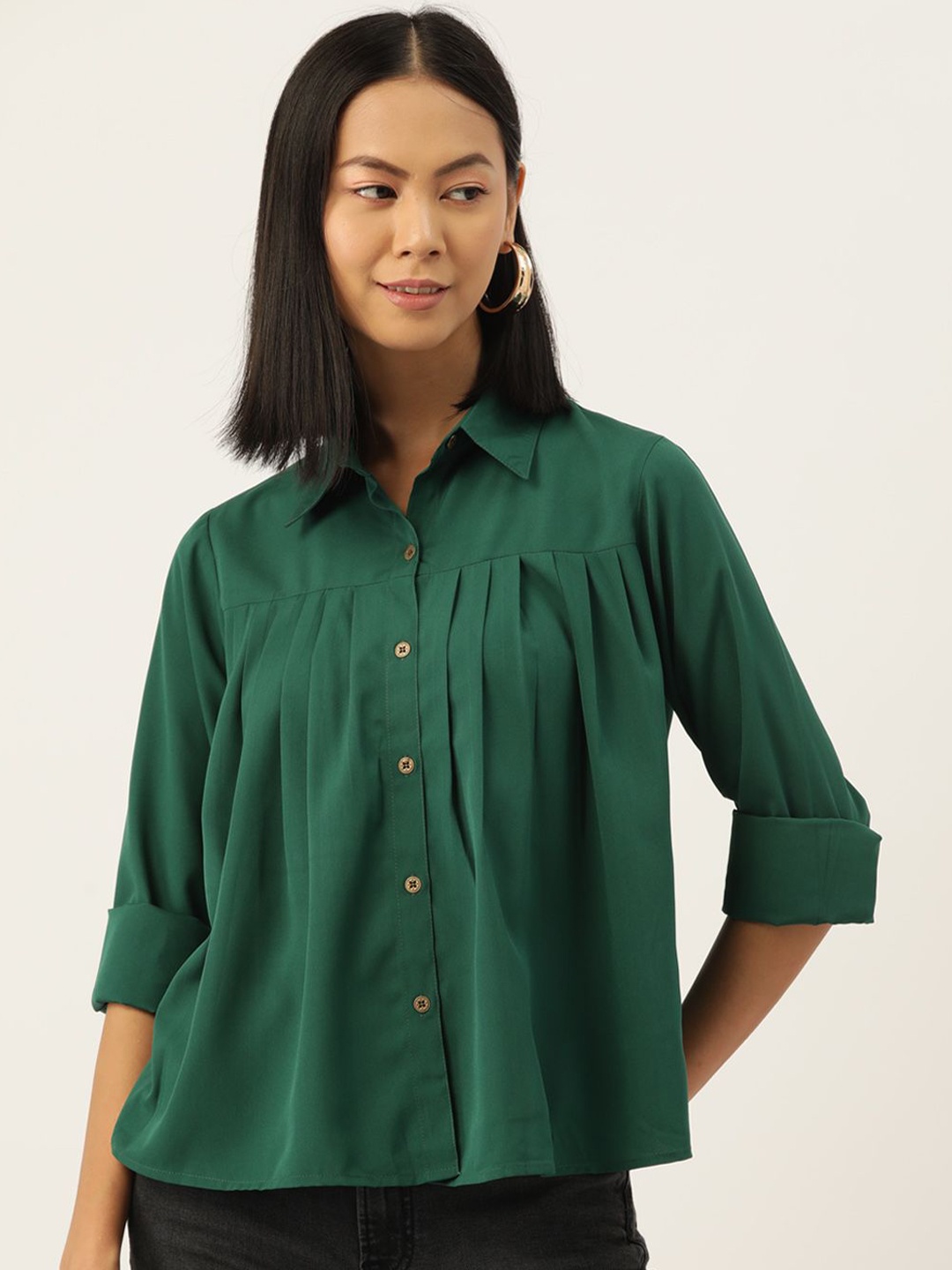 

Moda Rapido Women Opaque Casual Shirt, Teal