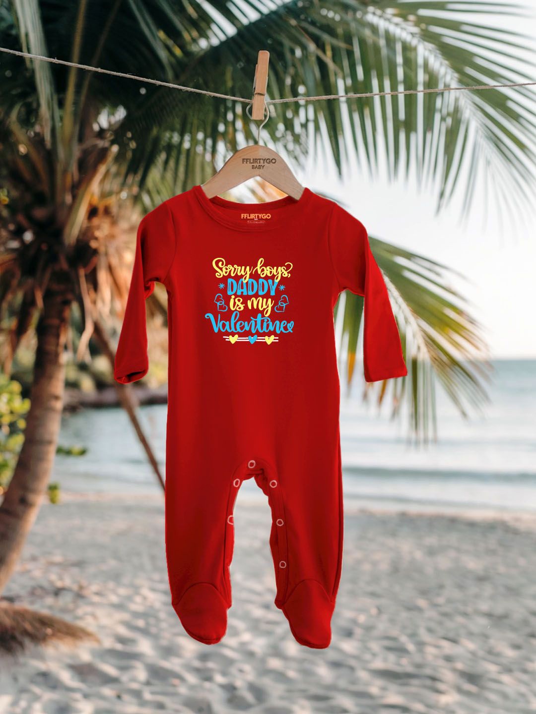 

FFLIRTYGO Infants Printed Cotton Sleepsuit, Red