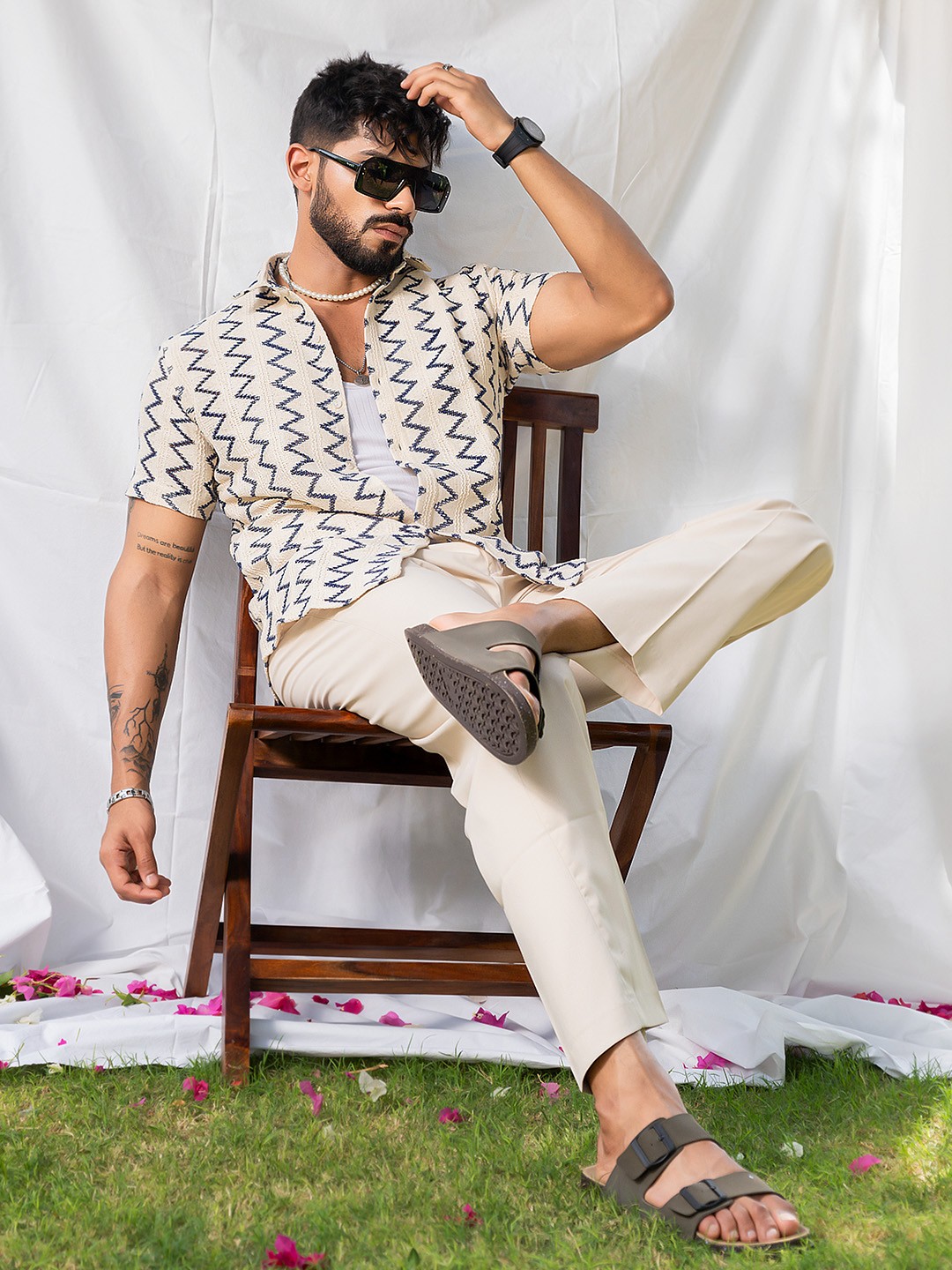 

Tistabene Men Comfort Opaque Printed Casual Shirt, Blue