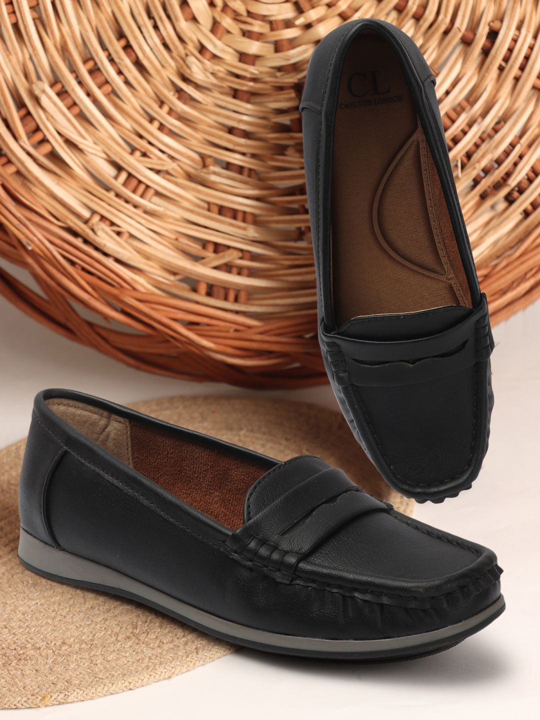 

Carlton London Women Comfort Insole Loafers, Black