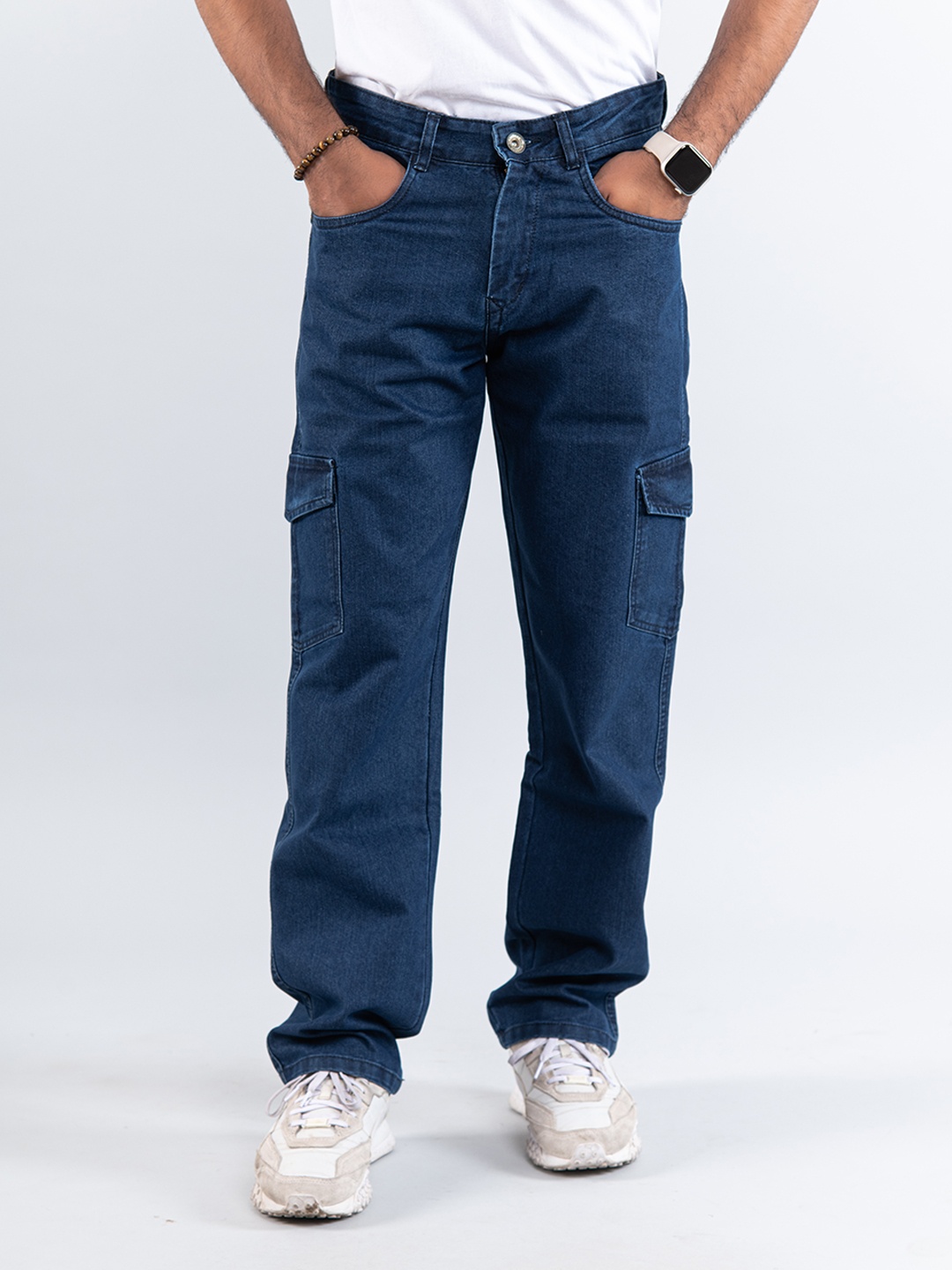 

Tistabene Men Original Straight Fit Low Distress Stretchable Jeans, Blue