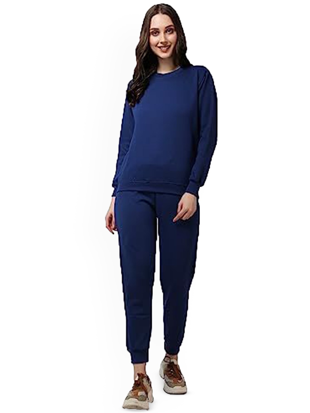 

NOTWILD Women Cotton Tracksuit, Navy blue