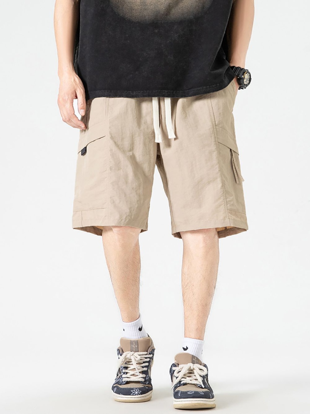 

StyleCast x Revolte Men Outdoor Shorts, Khaki