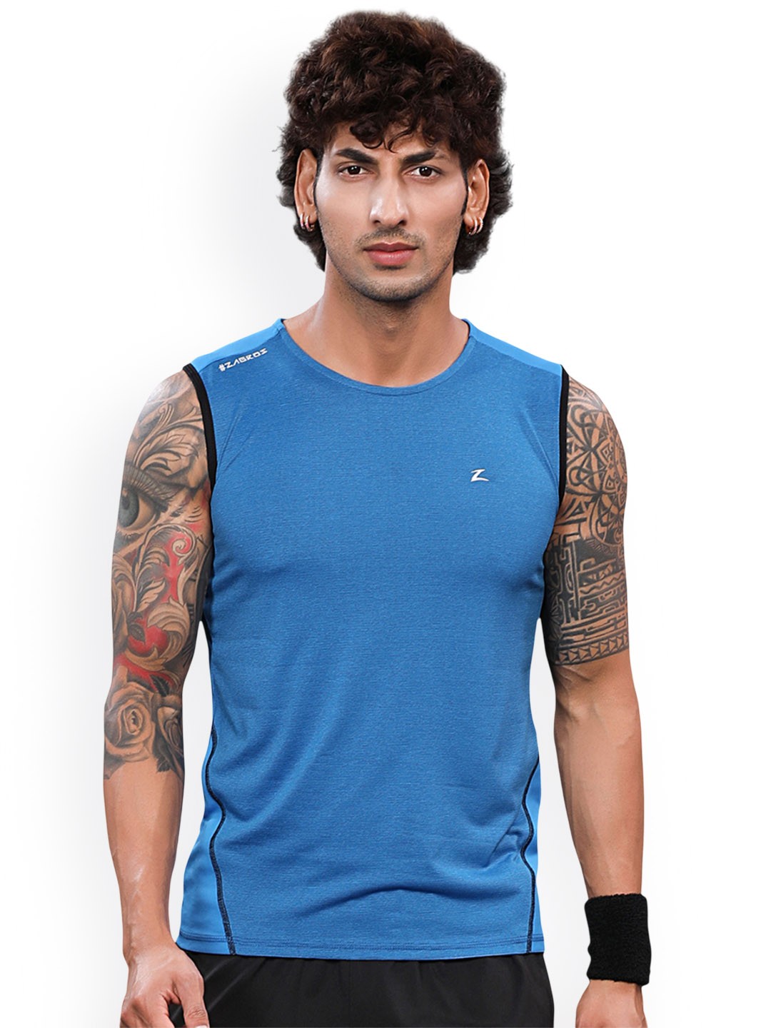 

Z Zagros Men Active Wear Gym Vest, Blue