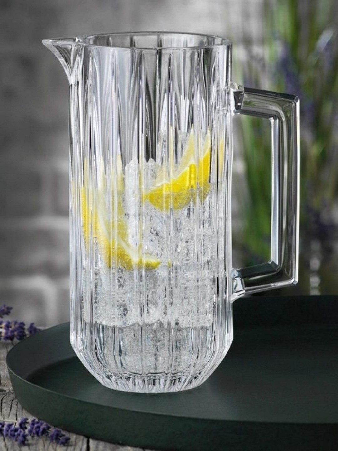 

Nachtmann Transparent 5 Pieces Textured Glass With Pitcher