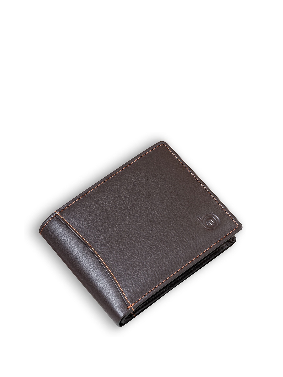 

BAGMAN Men Leather Two Fold Wallet, Brown