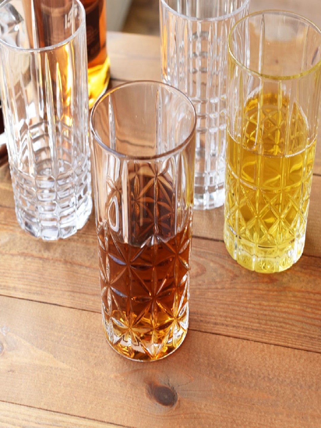 

Nachtmann Highland Transparent 4 Pieces Textured Long Drink Tumbler Glass