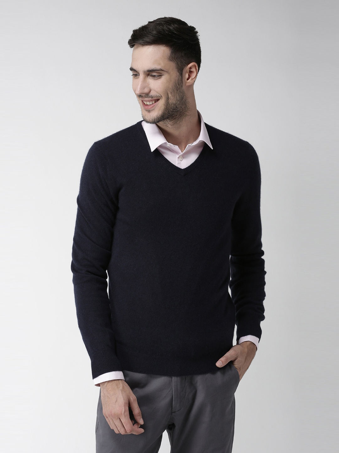 

Celio Men Woollen Pullover, Navy blue