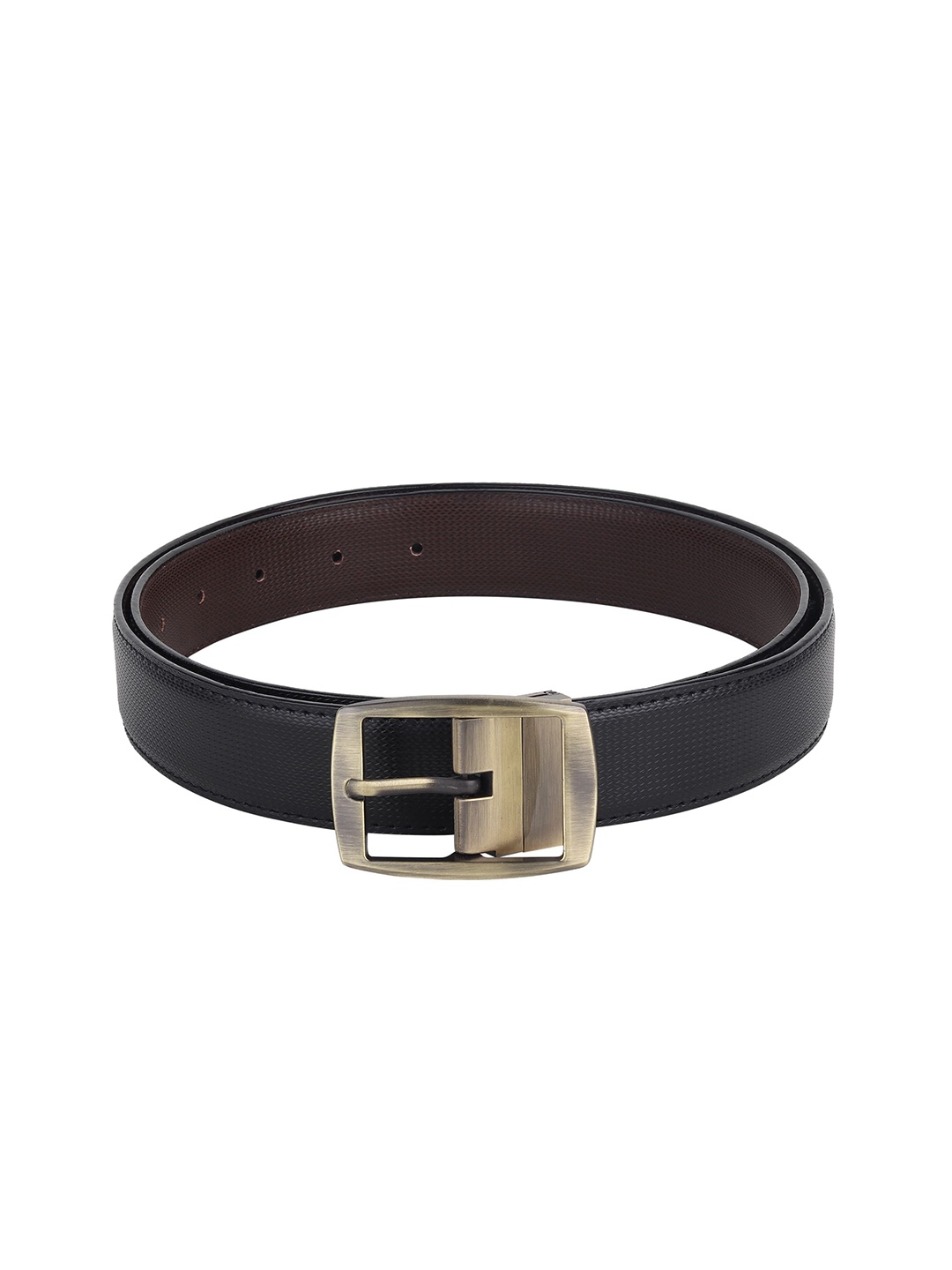 

Provogue Men Textured Reversible Formal Belt, Black