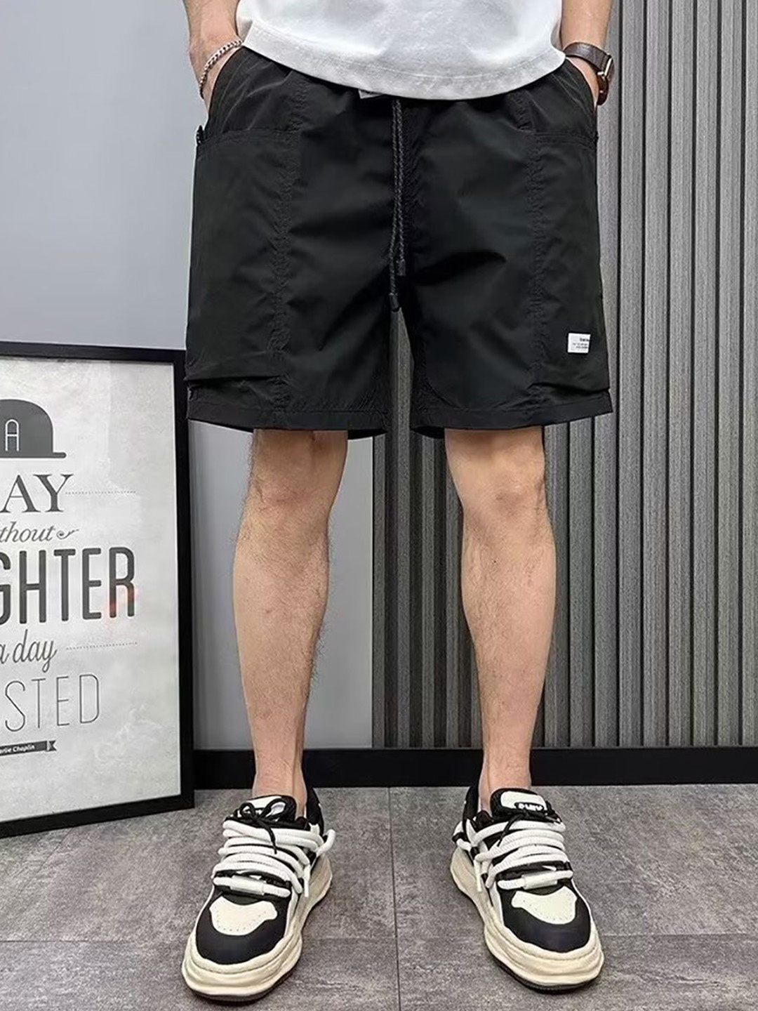 

StyleCast x Revolte Men Shorts, Black