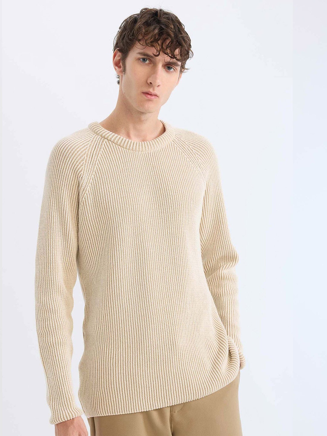 

DeFacto Men Pullover, Beige