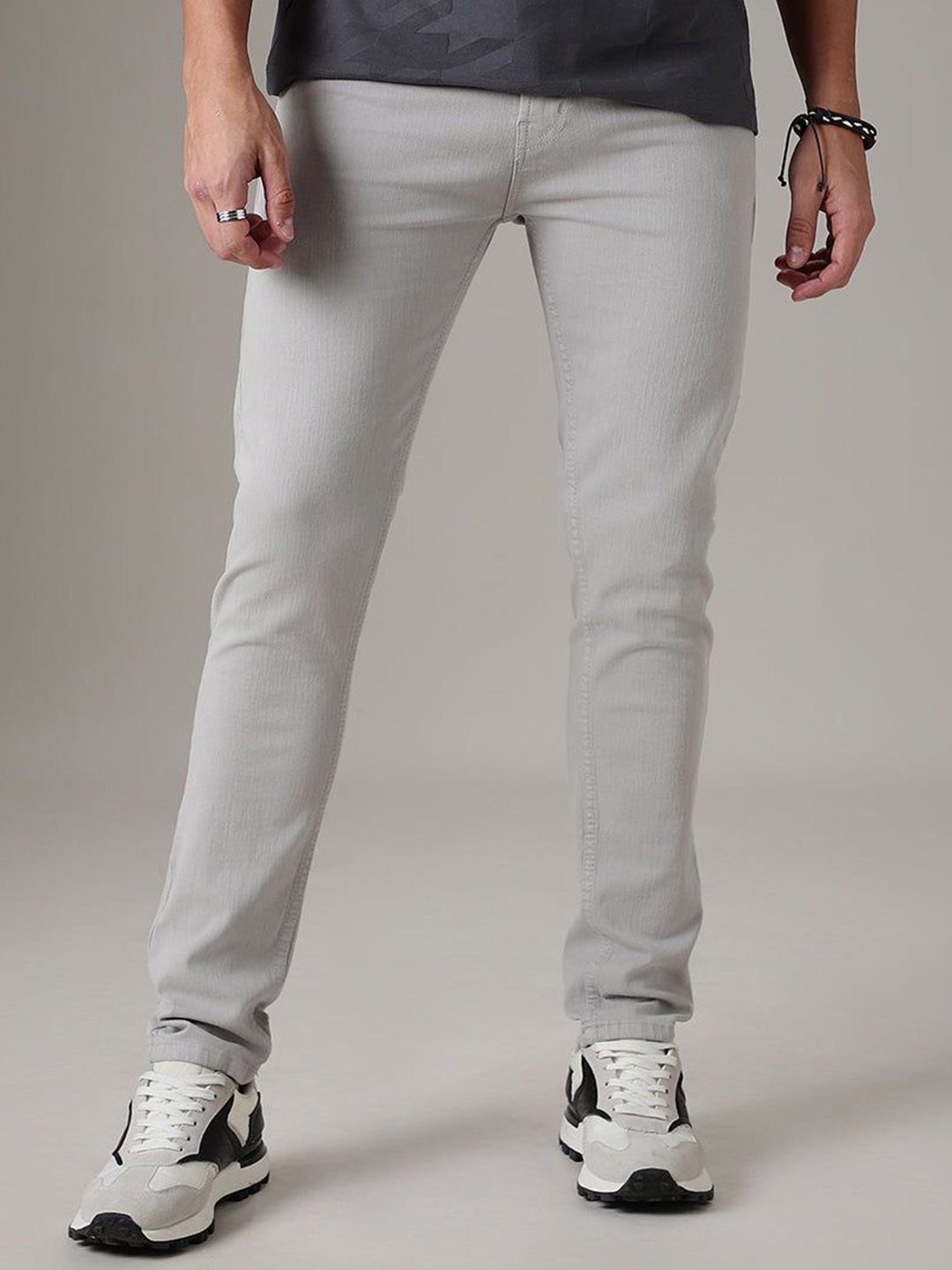 

Banana Club Men Light Grey Slim Fit Denim Jeans