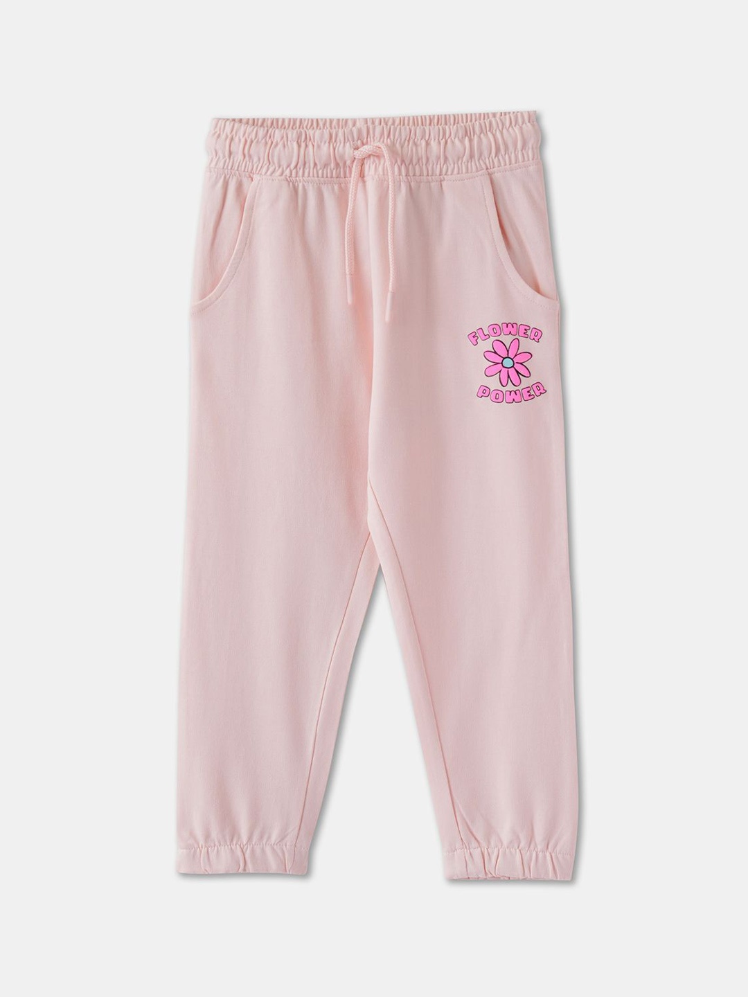 

R&B Girls Floral Joggers Trousers, Pink