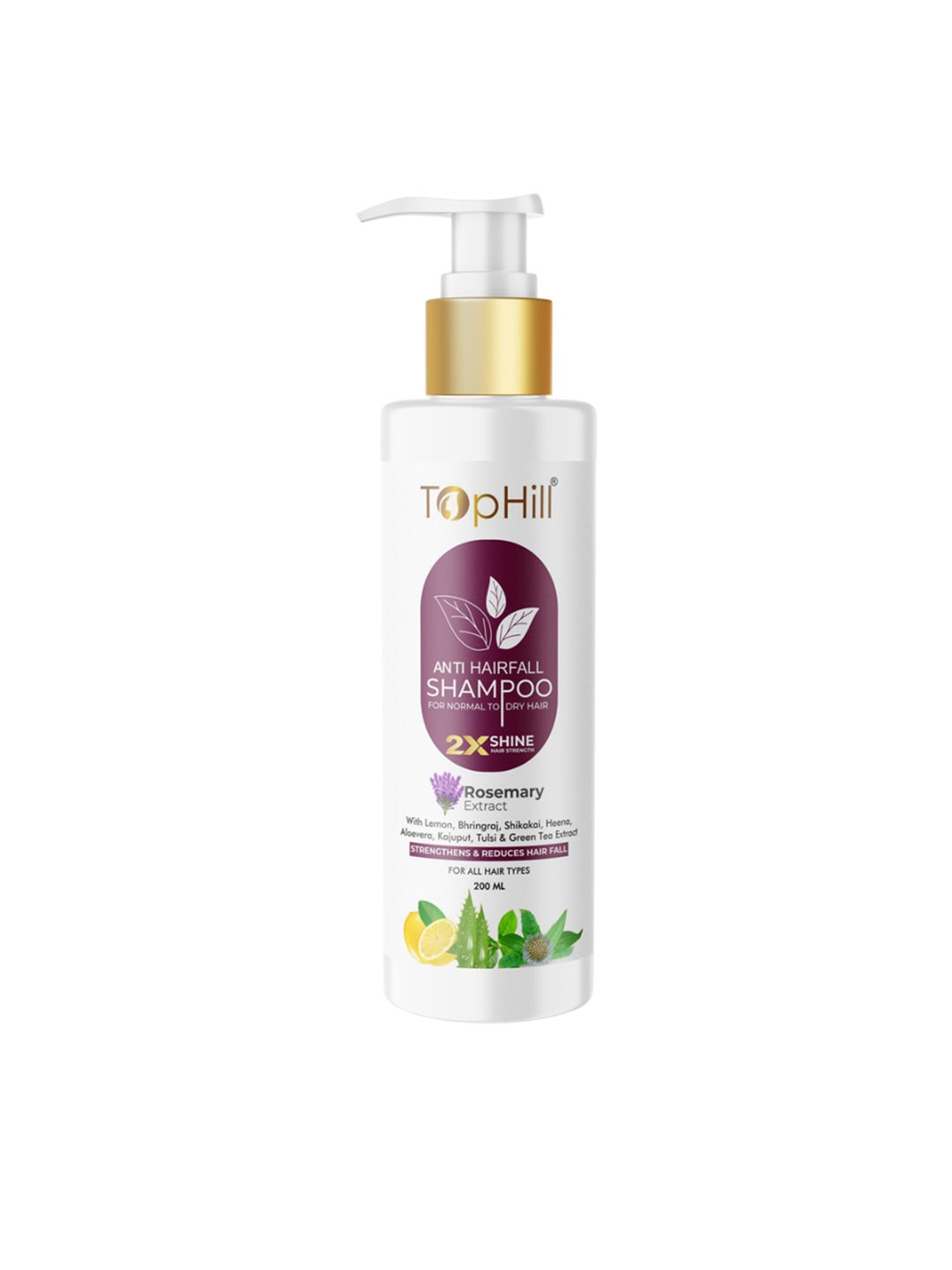

TopHill Pharma Ltd. Anti Hair Fall Shampoo With Rosemary Extract - 200 ml, White