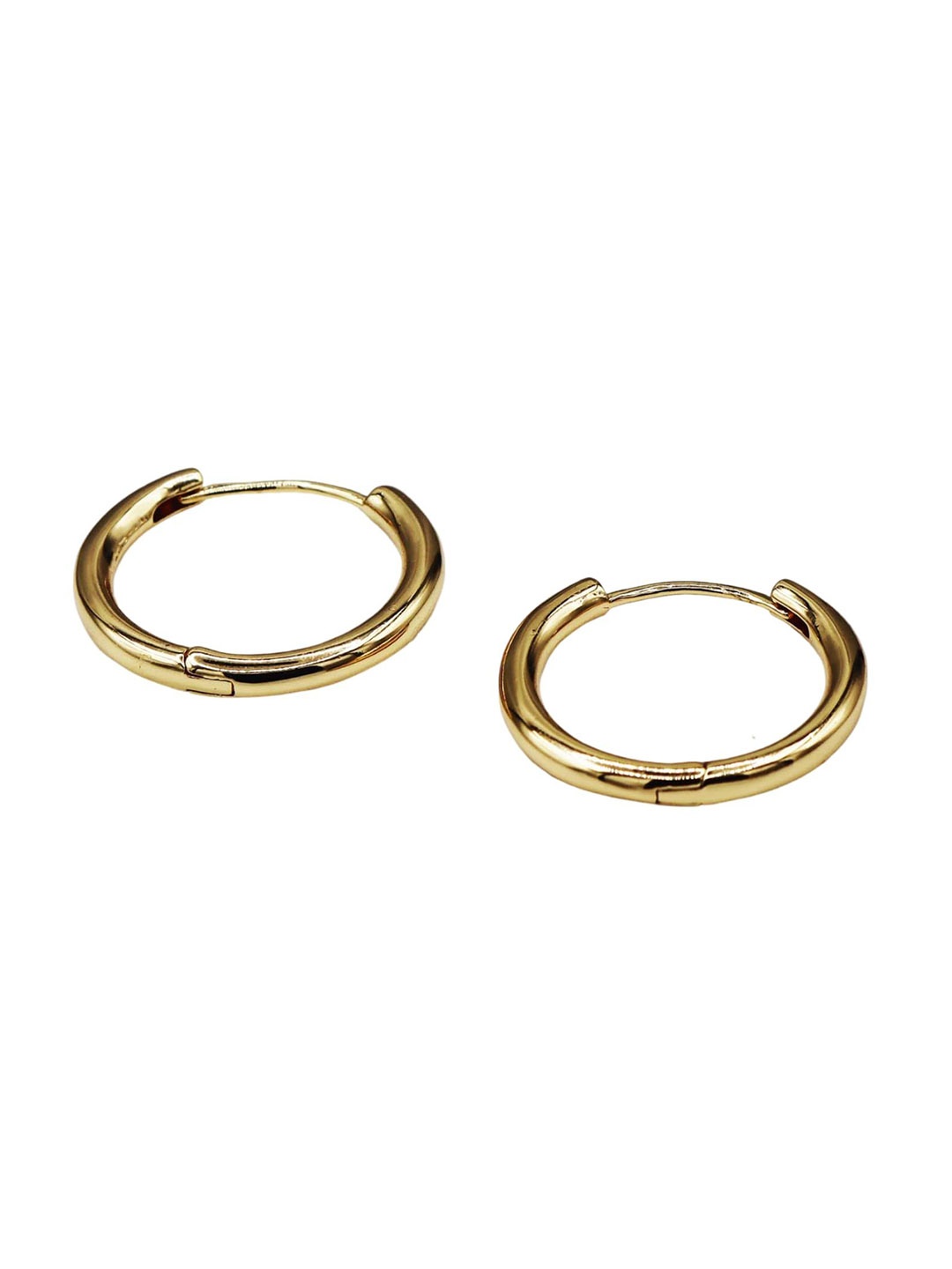 

ISHI New York Women's Rose Gold-Plated Classic Gold Hoops