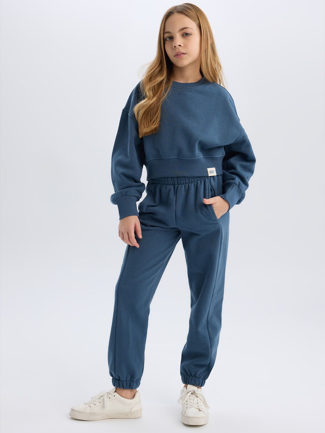 

DeFacto Girls Long Sleeves Sweatshirt With Joggers, Navy blue