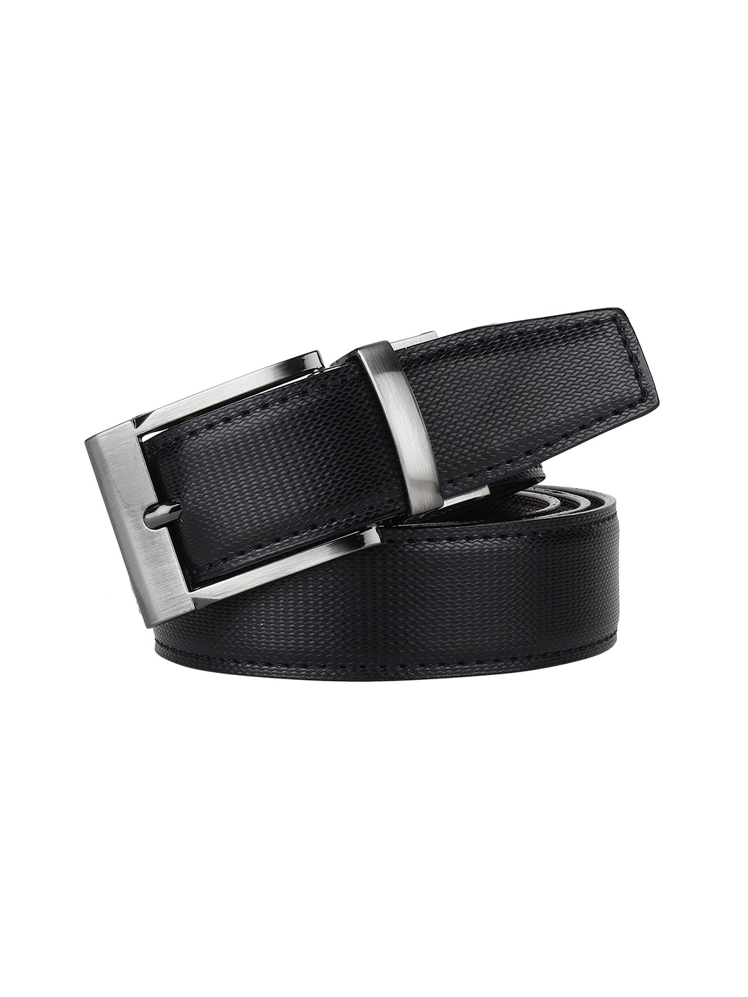 

Provogue Men Textured Reversible Formal Belt, Black