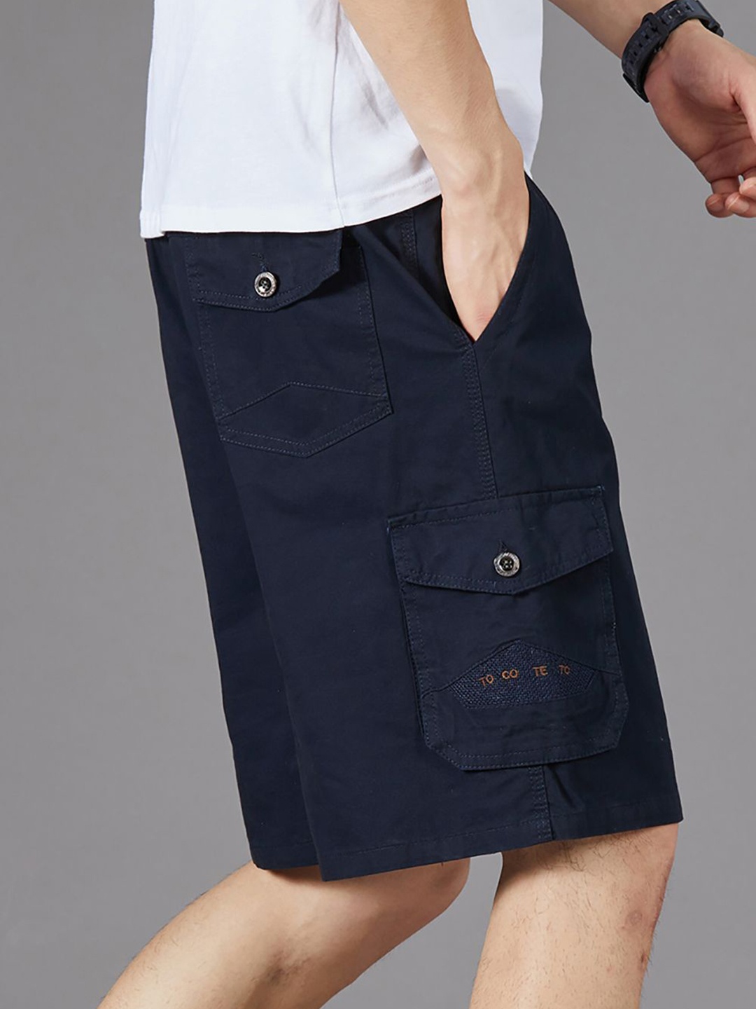 

StyleCast x Revolte Men Shorts, Navy blue