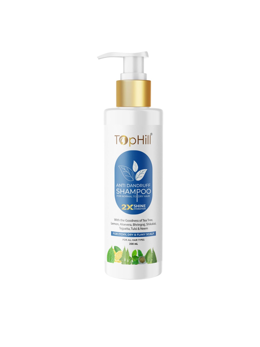 

TopHill Pharma Ltd. Anti Dandruff Shampoo With Tea Tree - 200 ml, White