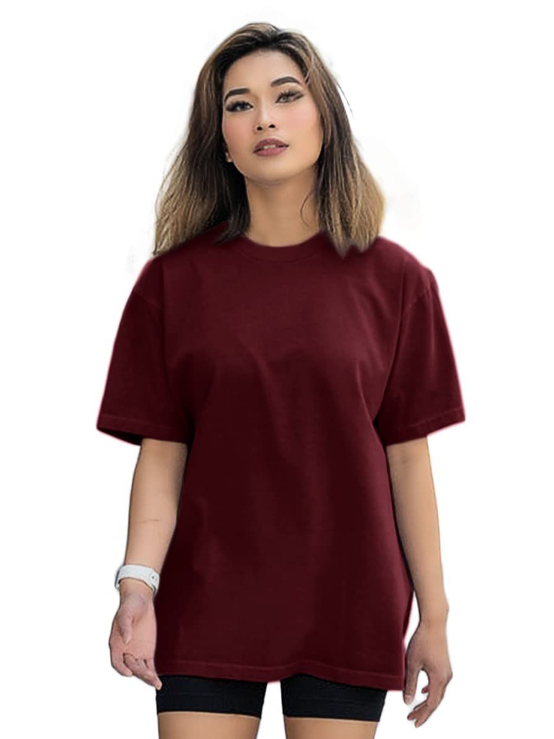 

NOTWILD Women Classic Opaque Casual Shirt, Maroon