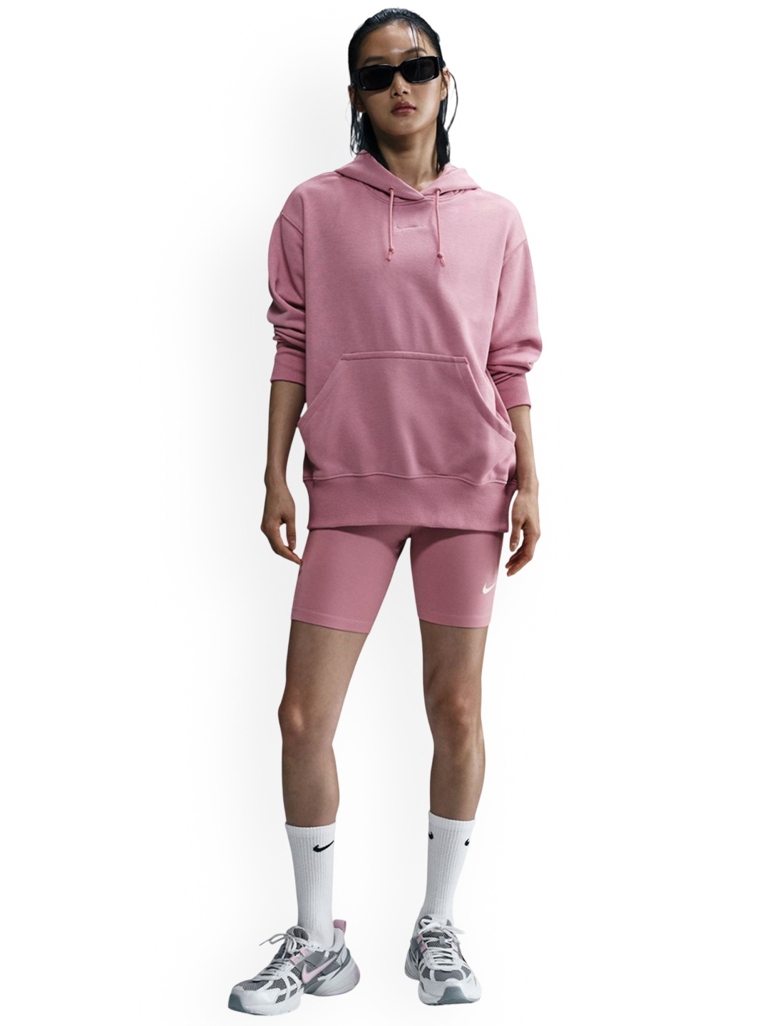 

Nike Sportswear Phoenix Fleece Women's Oversized Sweatshirt French Terry Hoodie, Peach
