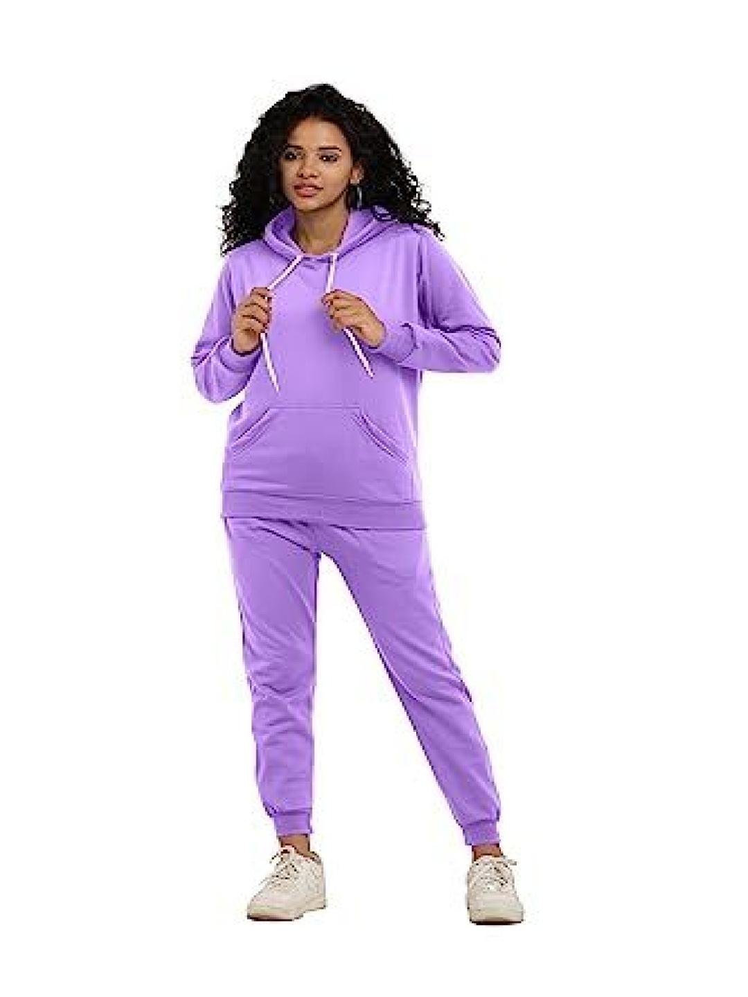 

NOTWILD Women Cotton Hooded Tracksuit, Lavender