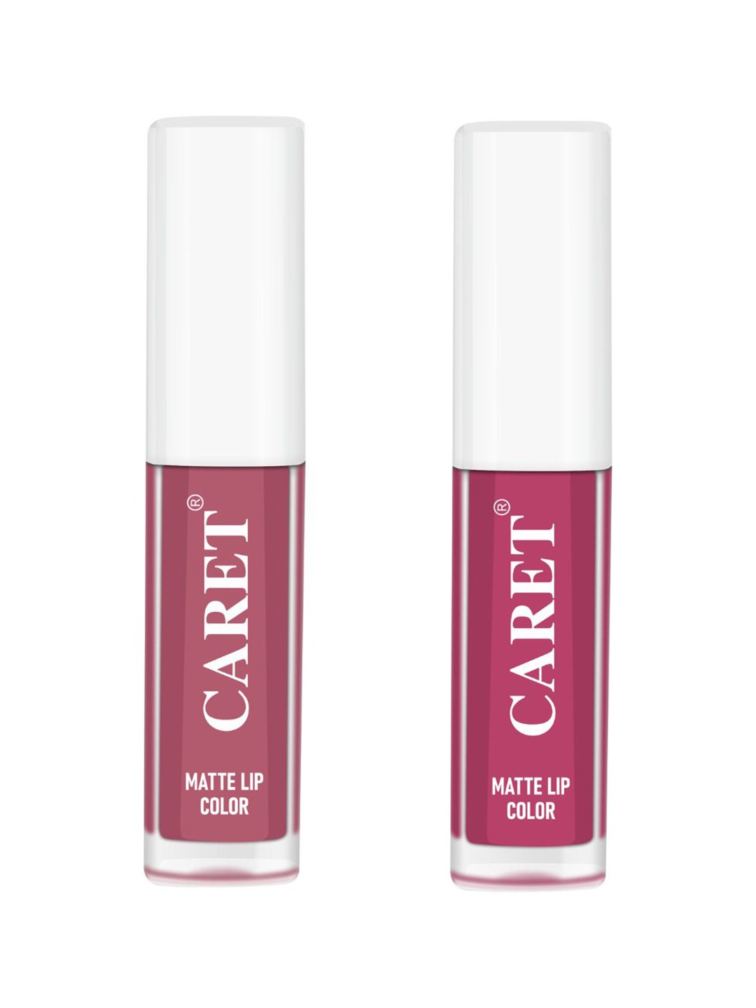 

CARET ORGANIC Set of 2 Super-Pigmented Liquid Matte Lipsticks - 2 ml Each - 2, Pink