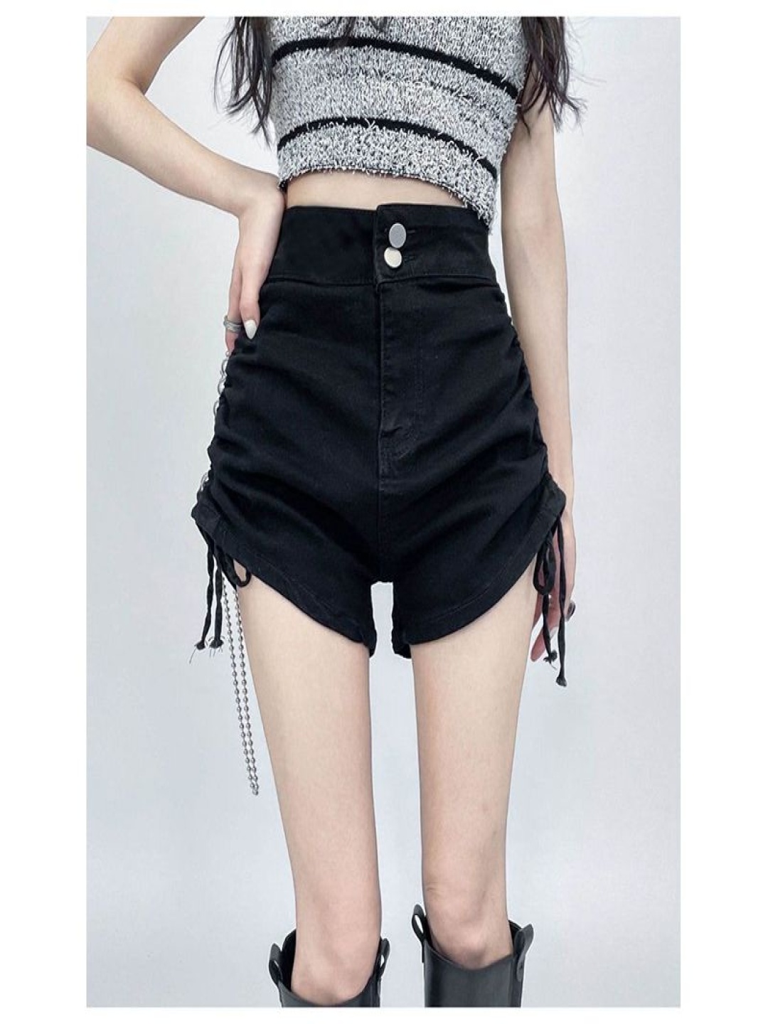 

StyleCast x Revolte Women Denim Shorts, Black