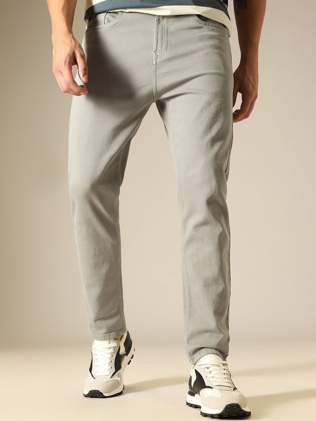 

Banana Club Men Slim Fit Stretchable Jeans, Grey