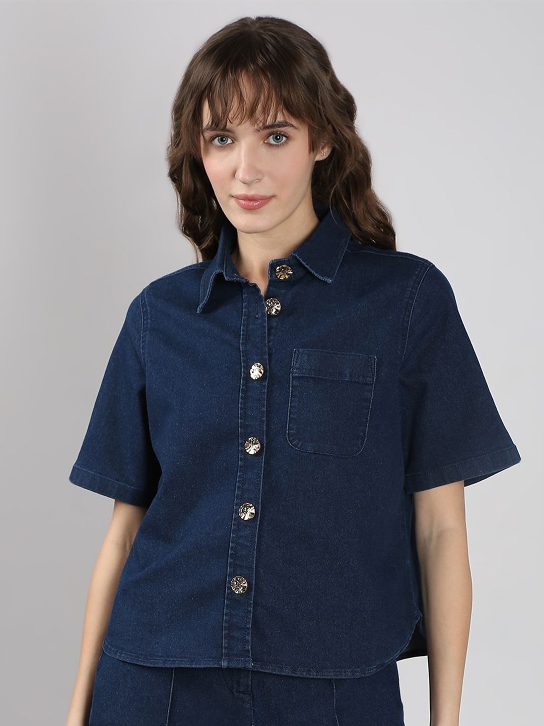 

Vero Moda Women Opaque Casual Shirt, Blue