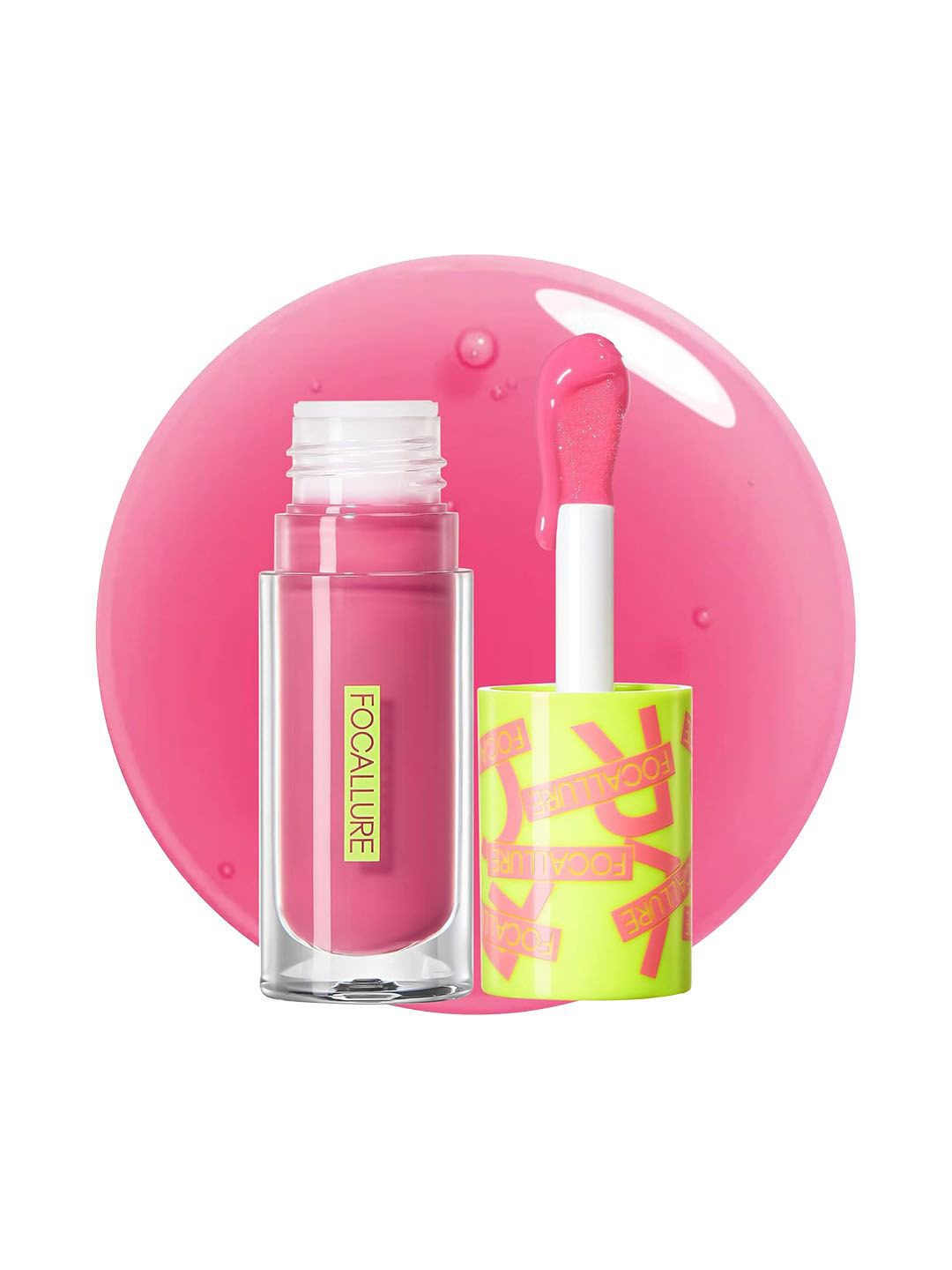 

FOCALLURE Glossy Finish Liquid Lip Gloss - 4.2 g - Cherry Juice - PK01, Pink